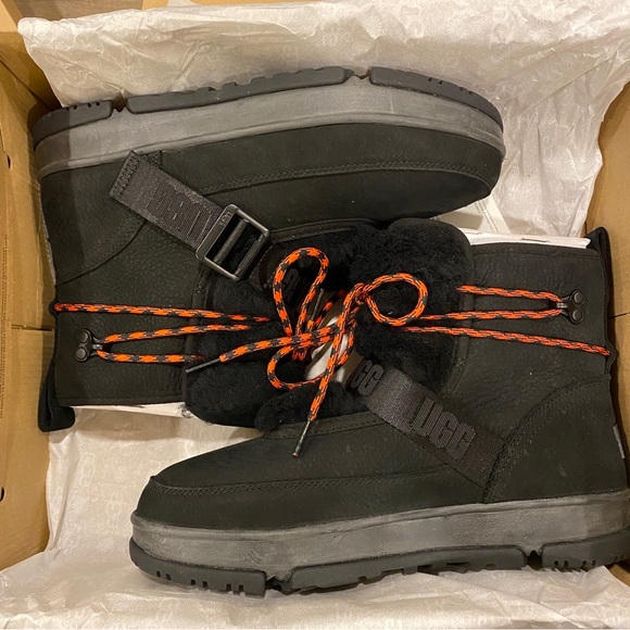 UGG Women's Black Classic Weather Hiker Ankle Short Boots Shoes Multi Size NEW - Picture 7 of 8